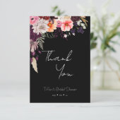 ダークムーディ&ブライトフラワーズ ブライダルシャワー サンキューカード (スタンド正面)