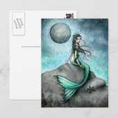 ダークムーンの人魚 ファンタジーアート ポストカード (正面/裏面)