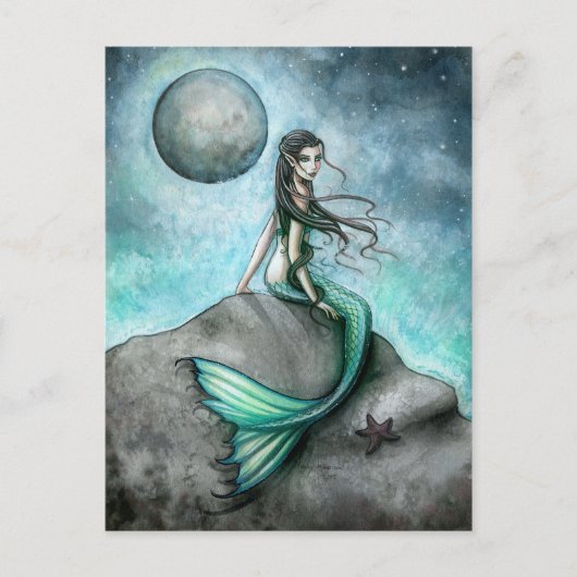 ダークムーンの人魚 ファンタジーアート ポストカード (正面)