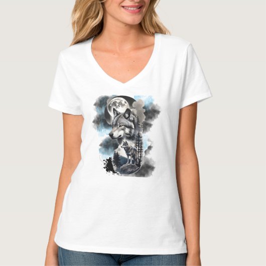 ダークムーンウルフ Tシャツ (正面)