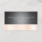 ダークメタリックテクスチャ |スパークル 名刺 (裏面)