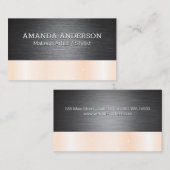 ダークメタリックテクスチャ |スパークル 名刺 (正面/裏面)