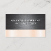 ダークメタリックテクスチャ |スパークル 名刺 (正面)