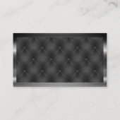 ダークメタリックフレーム | 金ゴールド モダン | 布張りの 名刺 (裏面)