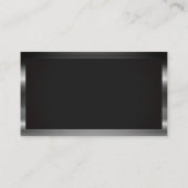 ダークメタリックフレーム | 黒のテクスチャ | モノグラム 名刺 (裏面)