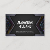 ダークメタリックモダン幾何学 名刺 (正面)