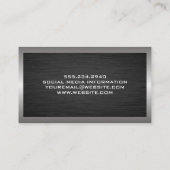 ダークメタルアルミニウム銀 名刺 (裏面)