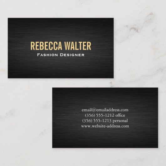 ダークメタル背景 名刺 (正面/裏面)