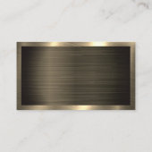 ダークメタル金ゴールド | 光沢のあるテクスチャ 名刺 (裏面)