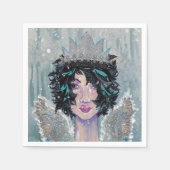 ダークメランネットエンジェル スタンダードカクテルナプキン (正面)