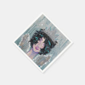 ダークメランネットエンジェル スタンダードカクテルナプキン (角)