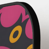 ダークモザイクパーソナライズされた名 ピックルボールラケット (左詳細)