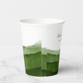 ダークモスグリーン結婚ウォーター色I 紙コップ (右)