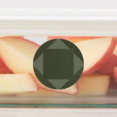 ダークモス緑の幾何学円ラベル ラベル (貼付)