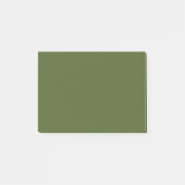 ダークモス緑無地の色 ポストイット (正面)