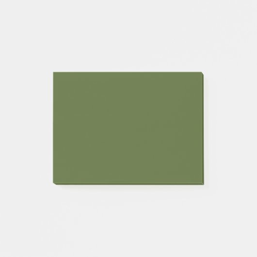 ダークモス緑無地の色 ポストイット (正面)
