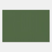 ダークモス緑無地の色 ラッピングペーパーシート (正面3)