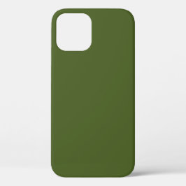 ダークモス緑無地の色 iPhone 12ケース