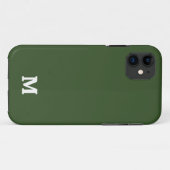 ダークモス緑無地の色 Case-Mate iPhoneケース (裏面(横))