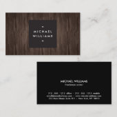 ダークモダンウッドプロフェッショナル名刺 名刺 (正面/裏面)