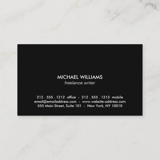 ダークモダンウッドプロフェッショナル名刺 名刺 (裏面)