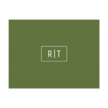 ダークモダンオリーブグリーンモノグラム