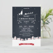 ダークモダンクリスマスパーティの招待状 招待状 (スタンド正面)