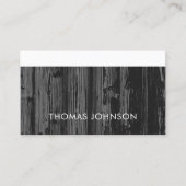 ダークモダングエレガントレイ木材建築 名刺 (正面)
