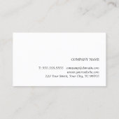 ダークモダングエレガント・グレーフェイク・金ゴールド・ライン・コンサルタント 名刺 (裏面)