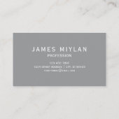 ダークモダングスタイリッシュ・グレイ・モノグラムと名前 名刺 (裏面)