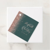 ダークモダングリーンバラ金ゴールド結婚グリッター フェイバータグ (インサイチュ)