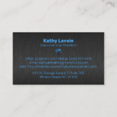 ダークモダングレイフェイクメタリック 名刺 (裏面)