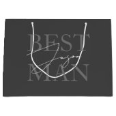 ダークモダングレイ花婿介添人提案抱き枕 ラージペーパーバッグ (正面)