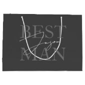 ダークモダングレイ花婿介添人提案抱き枕 ラージペーパーバッグ (裏面)