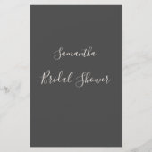 ダークモダングレエレガントーブライダルシャワーゲーム (正面)