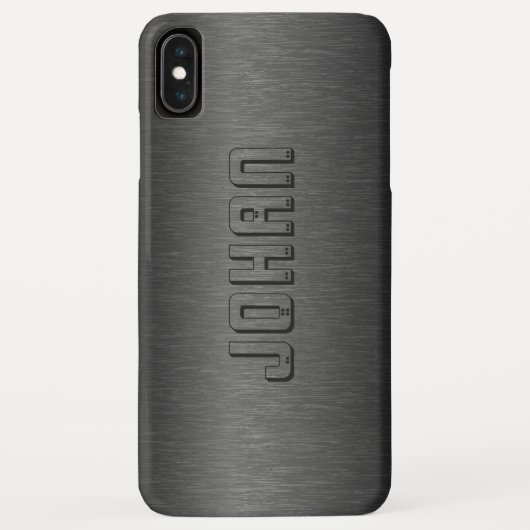 ダークモダングレーのブラッシュアルミニウム背景 Case-Mate iPhoneケース (裏面)