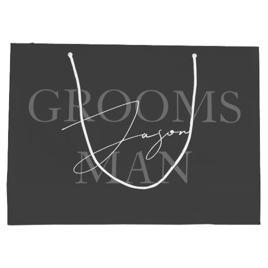 ダークモダングレーグローモンズ提案抱き枕 ラージペーパーバッグ (裏面)