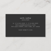 ダークモダングレーシルバープロフェッショナル 名刺 (裏面)