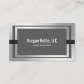 ダークモダングレーシルバープロフェッショナル 名刺 (正面)