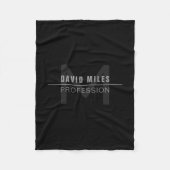 ダークモダングレープロフェッショナル名 フリースブランケット (正面)