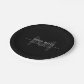 ダークモダングレープロフェッショナル名 ペーパープレート (アングル)