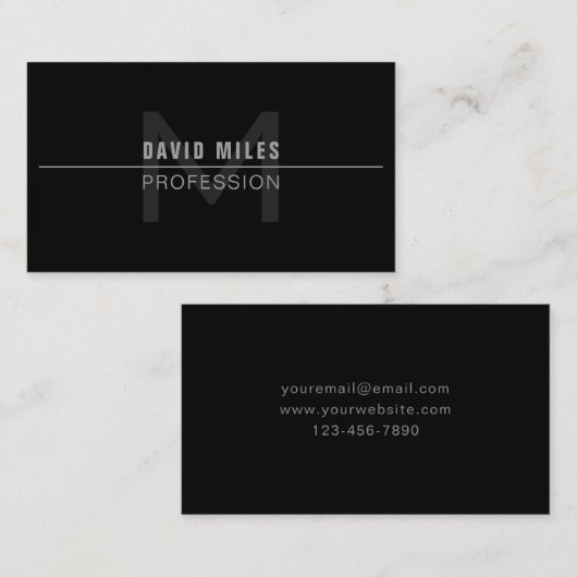 ダークモダングレープロフェッショナル名 名刺 (正面/裏面)