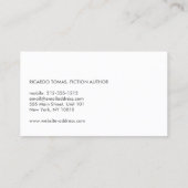 ダークモダングレー作家、ライター、公証人 名刺 (裏面)