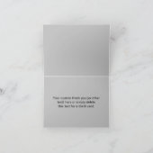 ダークモダングレー編集可能モノグラムデザインテンプレート サンキューカード (内部)