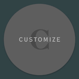 ダークモダングレー編集可能モノグラムデザインテンプレート ラベル