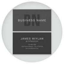 ダークモダングレー編集可能モノグラムデザインテンプレート