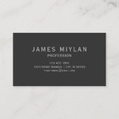 ダークモダングレー編集可能モノグラムデザインテンプレート 名刺 (裏面)