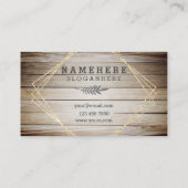 ダークモダンコーヒーウッドグリッター名刺 名刺 (裏面)