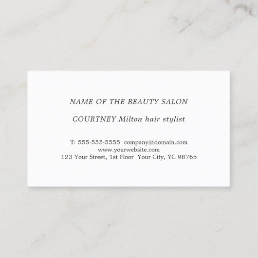 ダークモダンシザーエレガント美容師 名刺 (裏面)