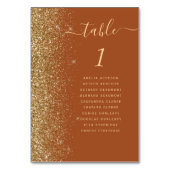 ダークモダンパープル金ゴールド結婚グリッター テーブルナンバー (裏面)